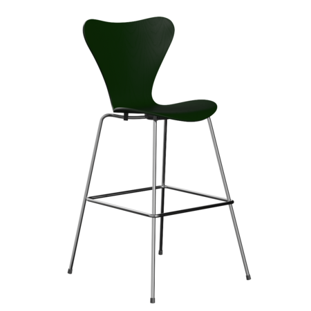 Fritz Hansen Serie 7™ 3197 - Lack- Barhocker-Chrome-Evergreen (950/955)