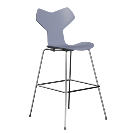 Fritz Hansen Grand Prix™ 3139 - Lack - Hoher Barhocker: Chrom - Lavender Blue (810/815)