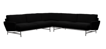 Fritz Hansen Lissoni Sofa™ PL115 - 5-Sitzer Ecksofa: Chrom - Hallingdal 190