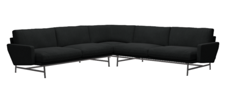 Fritz Hansen Lissoni Sofa™ PL115 - 5-Sitzer Ecksofa: Chrom - Steelcut 190