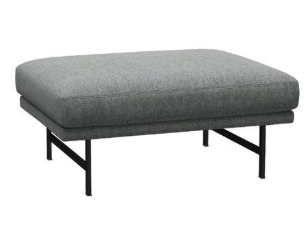 Fritz Hansen Lissoni Sofa™ PL110 - Breiter Hocker: Schwarz 190 - Hallingdal 116