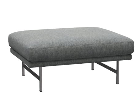 Fritz Hansen Lissoni Sofa™ PL110 - Breiter Hocker: Mattpolierter rostfreier Stahl - Hallingdal 116