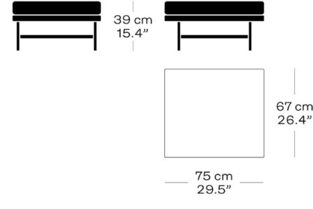 Fritz Hansen Lissoni Sofa™ PL110S - Hocker