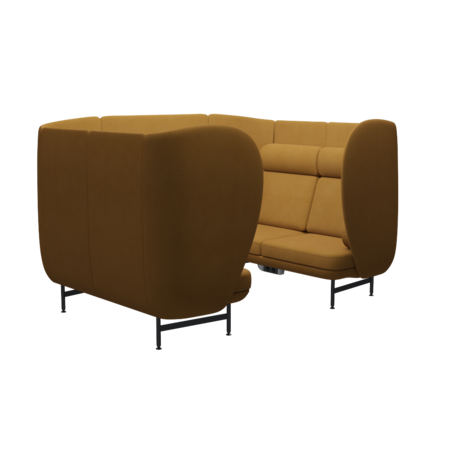 Fritz Hansen Plenum™ JH1004MU - Besprechungskabine-Wiederholte Wolle / Safron/Natur (448)