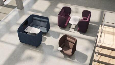 Fritz Hansen Plenum™ JH1004MUT - Besprechungskabine mit Tisch