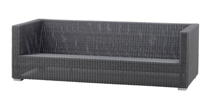 Cane-Line Chester 3 Sitzer Loungesofa-Graphite, Cane-line Weave-Ohne
