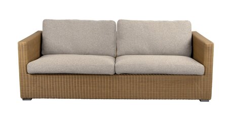 Cane-Line Chester 3 Sitzer Loungesofa-Natural, Cane-line Weave-Cane-line Rise, Desert sand