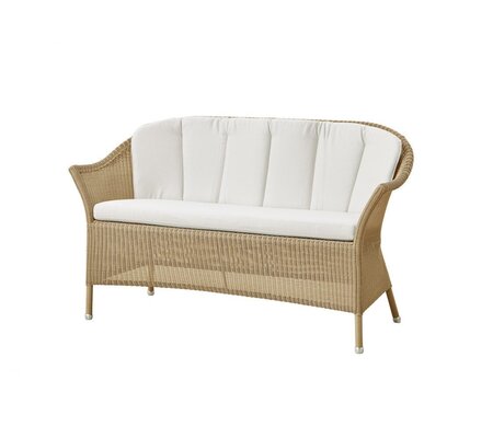 Cane-Line Lansing Sofa- 5556LU - Lansing Sofa, Natur, Cane-line Faser-5511RY34 - Rückenkissen, weiss