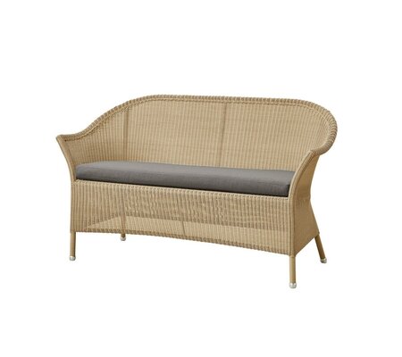 Cane-Line Lansing Sofa- 5556LU - Lansing Sofa, Natur, Cane-line Faser-5511Y36 - Sitzkissen, taupe