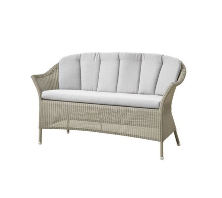 Cane-Line Lansing Sofa-5556LT - Lansing Sofa, Taupe, Cane-line Faser-Rückenkissen, Light grey