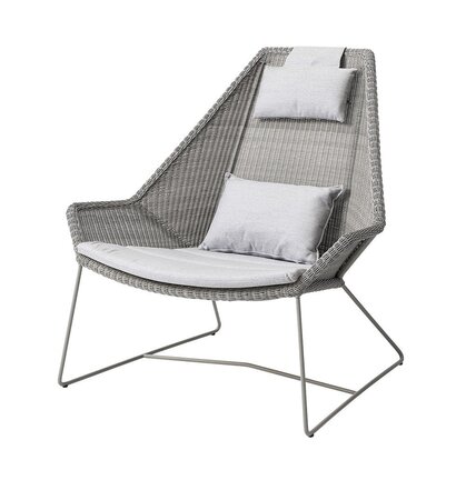 Cane-Line Breeze Highbacksessel-Cane-line Weave, Taupe-Cane-line Natté, Light Grey