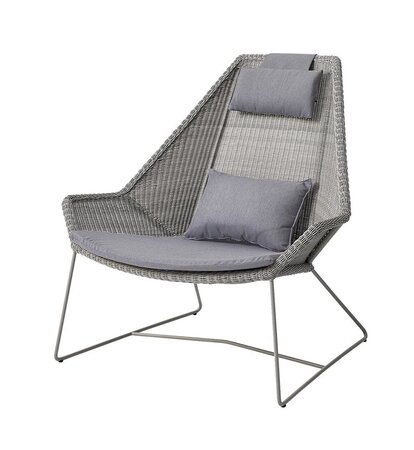 Cane-Line Breeze Highbacksessel-Cane-line Weave, Taupe-Cane-line Natté, Grey