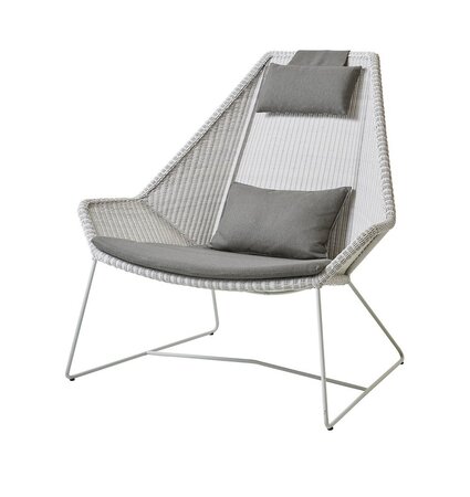 Cane-Line Breeze Highbacksessel-Cane-line Weave, White Grey-Cane-line Natté, Taupe