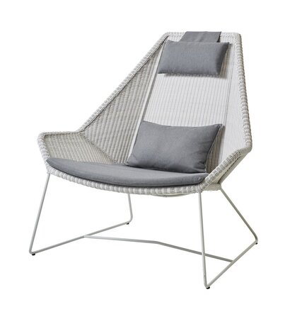 Cane-Line Breeze Highbacksessel-Cane-line Weave, White Grey-Cane-line Natté, Grey