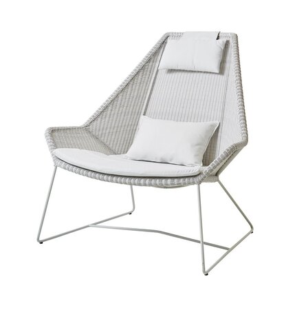 Cane-Line Breeze Highbacksessel-Cane-line Weave, White Grey-Cane-line Natté, White