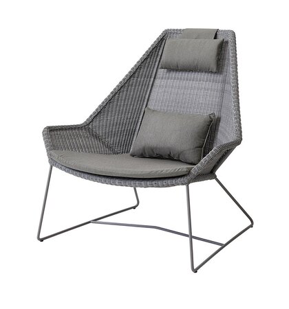 Cane-Line Breeze Highbacksessel-Cane-line Weave, Light Grey-Cane-line Natté, Taupe