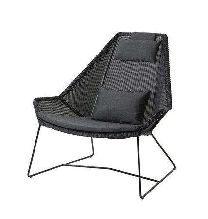 Cane-Line Breeze Highbacksessel-Cane-line Weave, Schwarz-Cane-line Natté, Schwarz