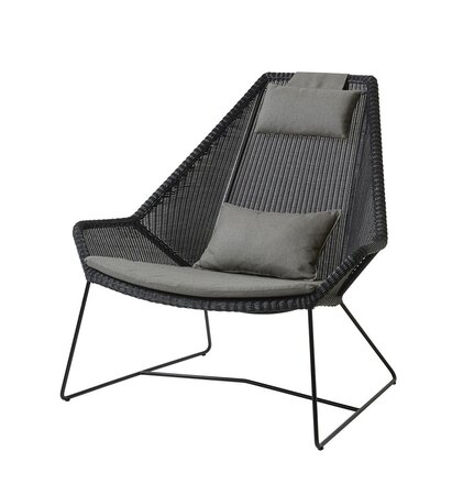 Cane-Line Breeze Highbacksessel-Cane-line Weave, Schwarz-Cane-line Natté, Taupe