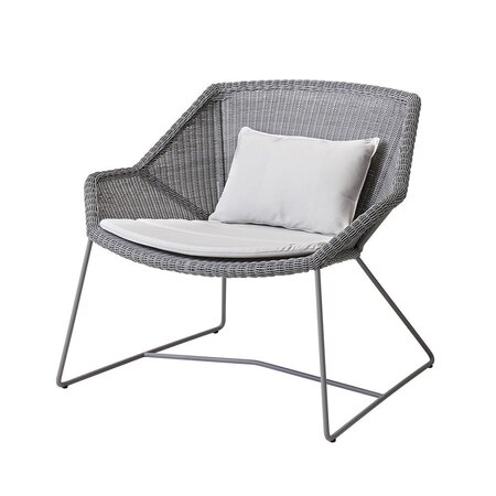 Cane-Line Breeze Loungesessel-Cane-line Weave, Light Grey-Cane-line Natté, White