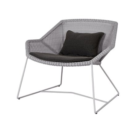 Cane-Line Breeze Loungesessel-Cane-line Weave, Light Grey-Cane-line Focus, Dark Grey