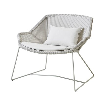 Cane-Line Breeze Loungesessel-Cane-line Weave, White Grey-Cane-line Natté, White