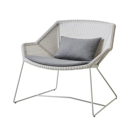 Cane-Line Breeze Loungesessel-Cane-line Weave, White Grey-Cane-line Natté, Grey