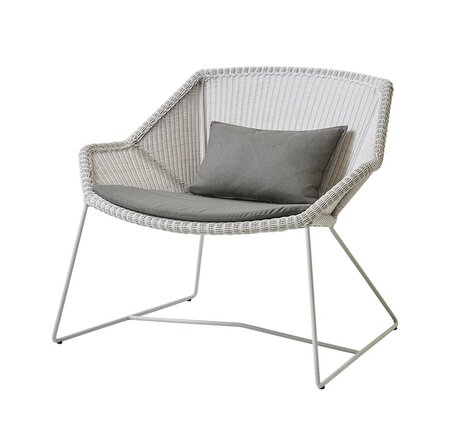 Cane-Line Breeze Loungesessel-Cane-line Weave, White Grey-Cane-line Natté, Taupe