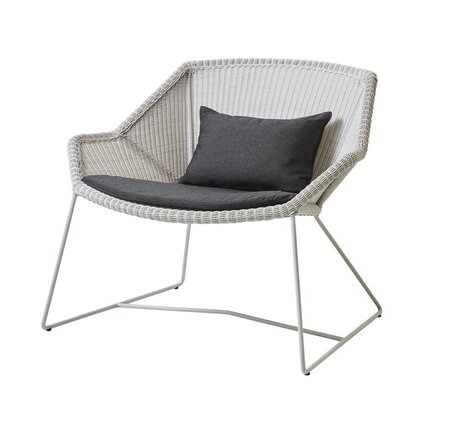 Cane-Line Breeze Loungesessel-Cane-line Weave, White Grey-Cane-line Natté, Schwarz