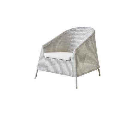 Cane-Line Kingston Loungesessel-Cane-line Weave, White grey-Cane-line Natté, White