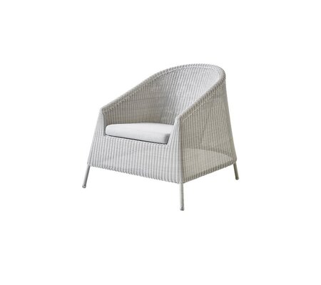 Cane-Line Kingston Loungesessel-Cane-line Weave, White grey-Cane-line Natté, Light grey