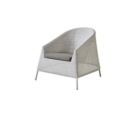 Cane-Line Kingston Loungesessel-Cane-line Weave, White grey-Cane-line Natté, Taupe