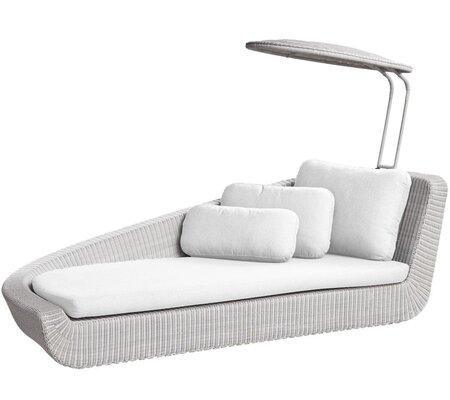 Cane-Line Savannah Daybed Modul, rechts - White grey, White 