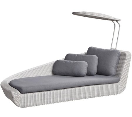 Cane-Line Savannah Daybed Modul, rechts - White grey, Grey 