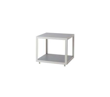 Cane-Line Level Beistelltisch Klein-5007AW White, Aluminium-Ceramic Tiles, Light grey