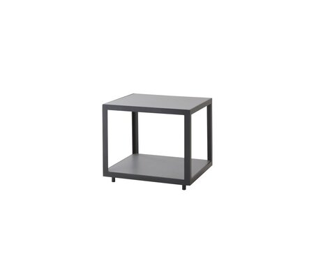 Cane-Line Level Beistelltisch Klein-5007AL Lava Grey, Aluminium-Ceramic Tiles, Light grey