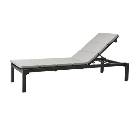 Cane-Line Relax Sonnenliege-5966TXG Grey, Cane-line Tex-5966YS96 Kissen Light Grey, Sunbrella Natte