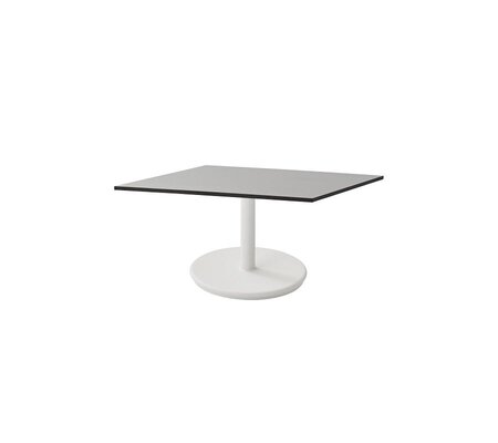 Aluminium, White - Table Top, 75 X 75 cm, HPL, Grey