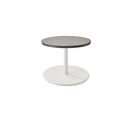 Aluminium, White - Table Top, Dia. 60 cm, Aluminium, Lava Grey Ceramic Light Grey