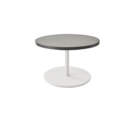 Aluminium, White - Table Top, Dia. 75 cm, Aluminium, Lava Grey Ceramic Light Grey