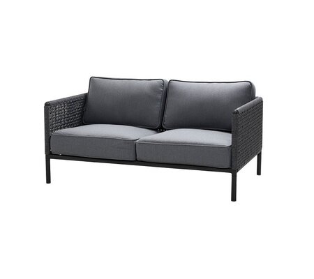 Cane-line Encore 2-Sitzer Sofa Soft Rope (5571) - Lava grey