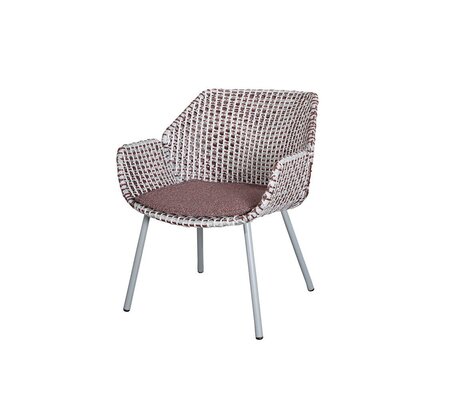 Cane-line Vibe Loungesessel (5407)-Weave - Light grey/bordeaux/dusty rose-Wove / Dark bordeaux