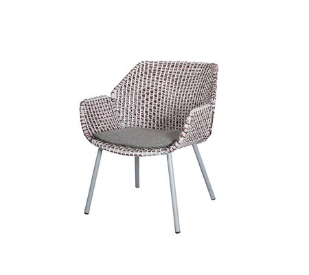 Cane-line Vibe Loungesessel (5407)-Weave - Light grey/bordeaux/dusty rose-Wove / Dark Grey