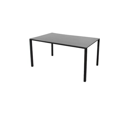 Cane-Line Pure Tisch 150X90 Cm-Aluminium / Lava grey-Ceramic-Basalt grey
