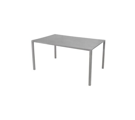 Cane-Line Pure Tisch 150X90 Cm-Aluminium / Light grey-Ceramic-Concrete grey