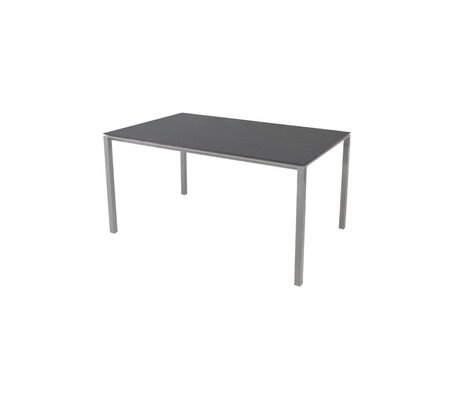 Cane-Line Pure Tisch 150X90 Cm-Aluminium / Light grey-Ceramic-Nero