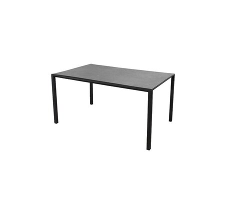 Cane-Line Pure Tisch 150X90 Cm-Aluminium / Lava grey-Fossil Ceramic, black