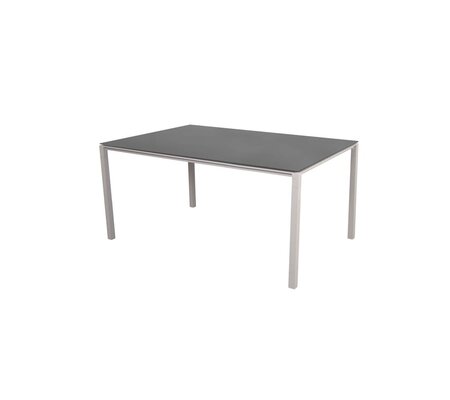 Cane-Line Pure Tisch 150X90 Cm-Aluminium / Sand-Ceramic-Nero