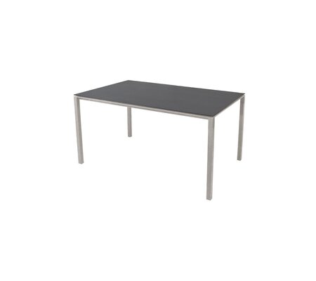 Cane-Line Pure Tisch 150X90 Cm-Aluminium / Taupe-Ceramic-Nero