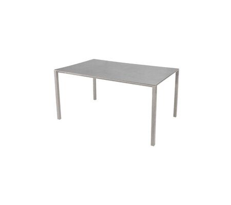 Cane-Line Pure Tisch 150X90 Cm-Aluminium / Taupe-Concrete grey, ceramic