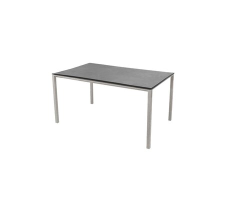 Cane-Line Pure Tisch 150X90 Cm-Aluminium / Taupe-Fossil Ceramic, black